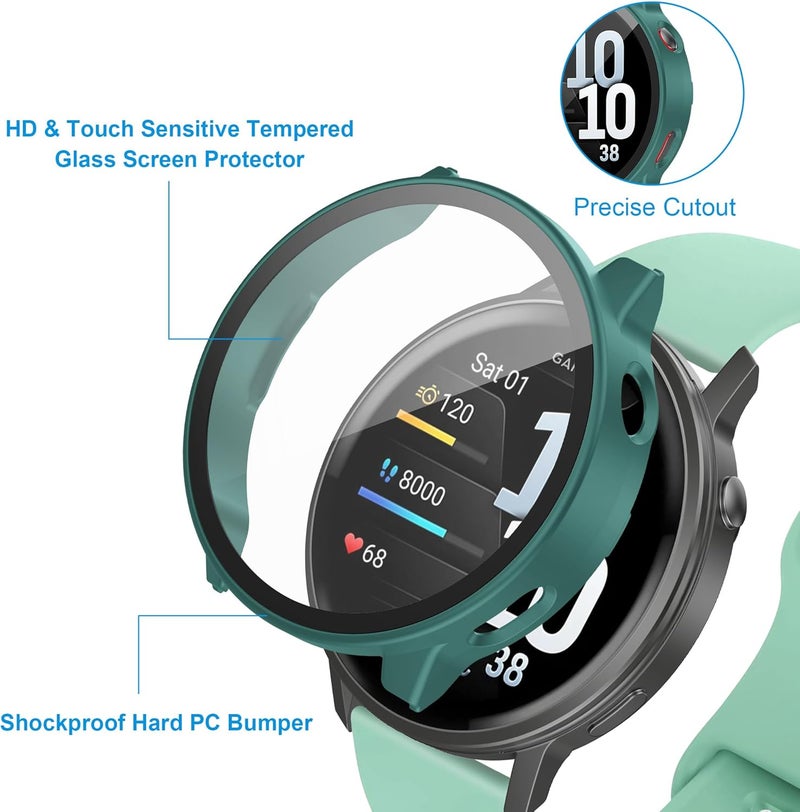 Tiorecime 6 Pack Case for Garmin Venu 4 41mm with Tempered Glass Screen Protector, Shockproof Hard PC Bumper Protective Cover Compatible with Garmin Venu 4 41mm - Image 2